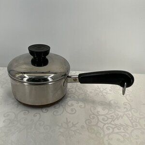 Vintage Revere Ware 1-Quart Stainless Steel Saucepan